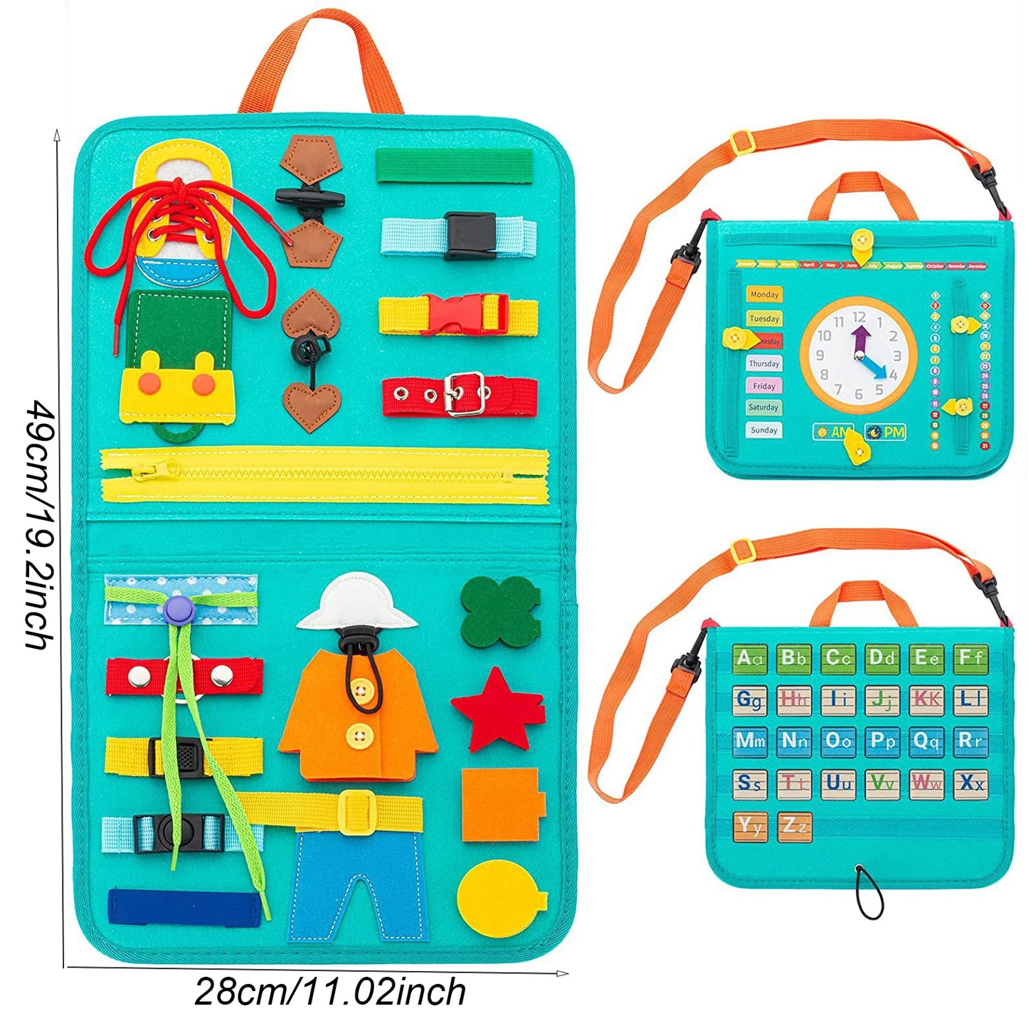 Montessori Toys Busy Board Sensory Activity Developing Board for Motor Skills,Learning Board for Toddlers Christmas Gift