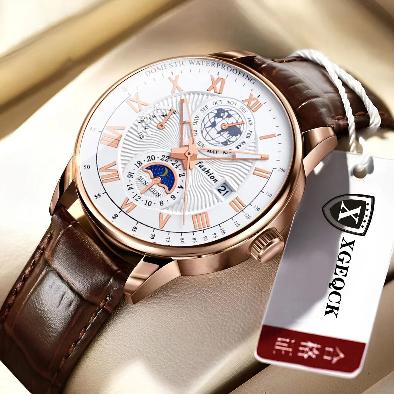 Men Watch Fashion Top Luxury Sport Men's Wristwatch Waterproof Luminous Leather Date Quartz Watches Man clock