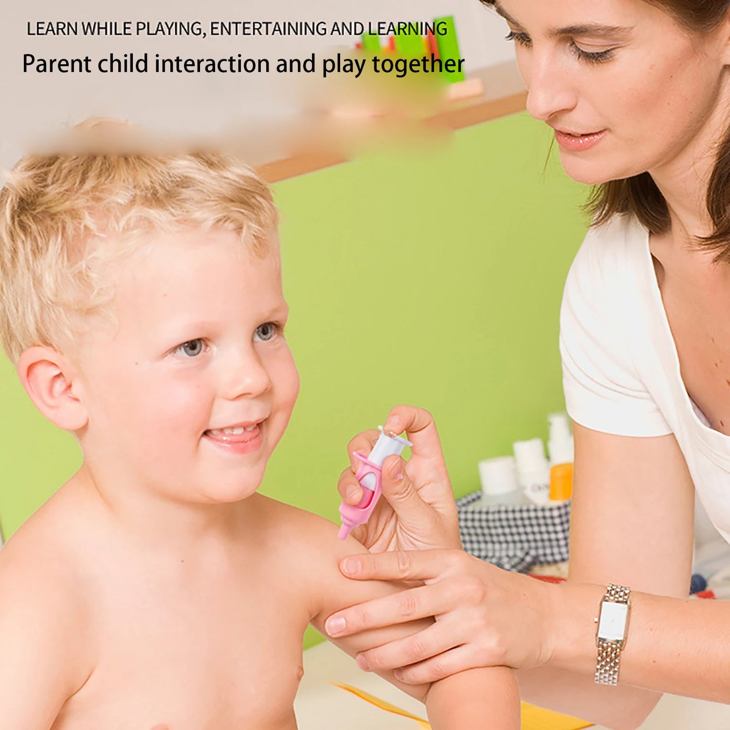 Children's doctor toy set, toolbox, medical play, neglecting injections, stethoscope, etc., medical tool toys