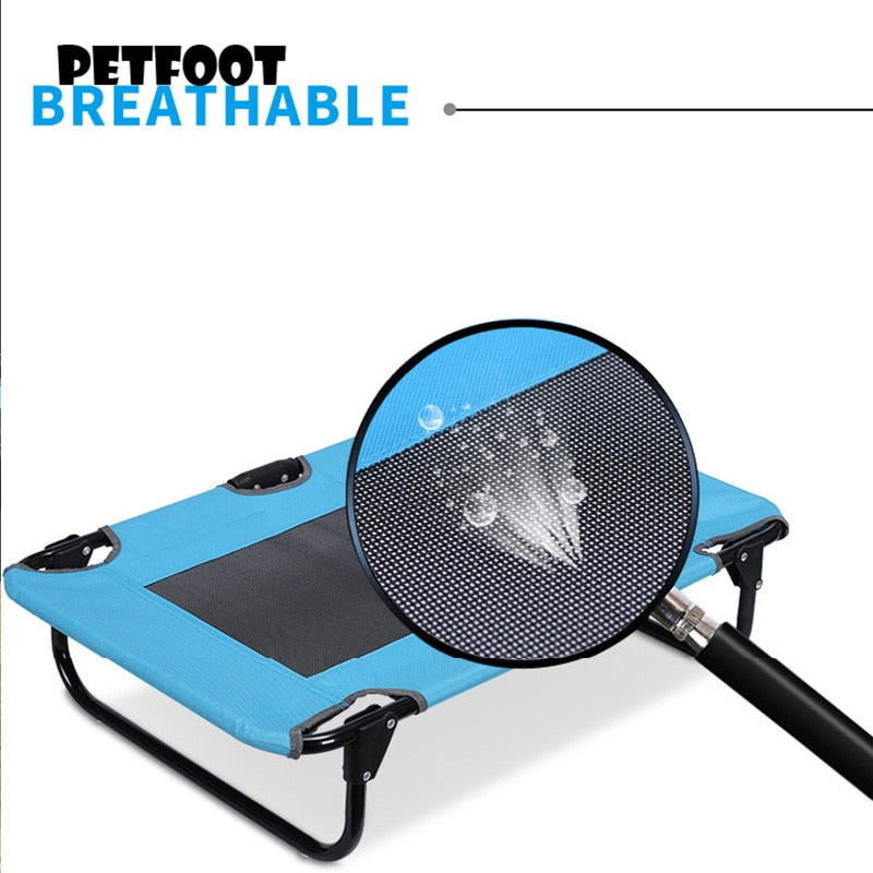 Elevated Dog Bed With Mesh Summer Cool Breathable Pet House Portable Detachable Cat Cot Puppy Sleep Camping Kennel