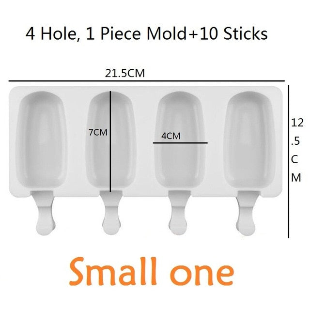 Ice Cream Tray Popsicle Stick - Allforhome 8/4/1 Hole Silicone
