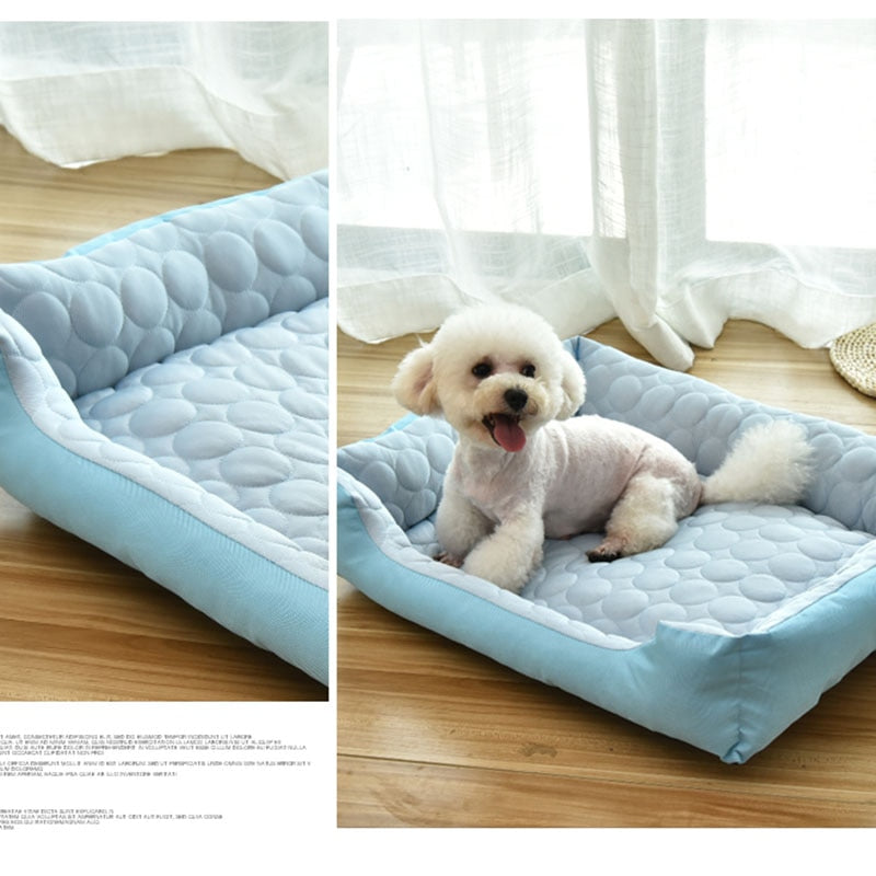 Waterproof Small/Large Pet Dog/Cat Bed Warm Cosy Soft Cooling Mat Pad Summer