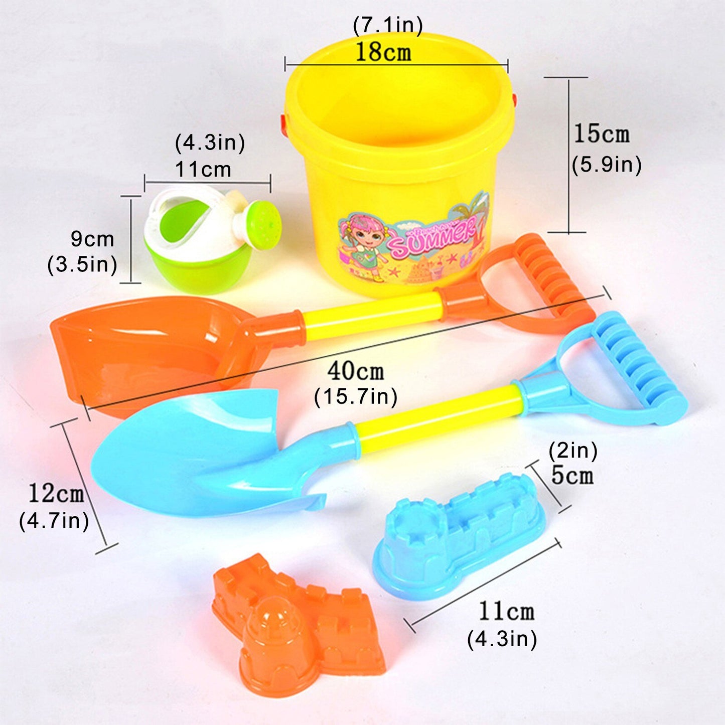 6 Piece Beach/Bath Toy For Kids/Children
