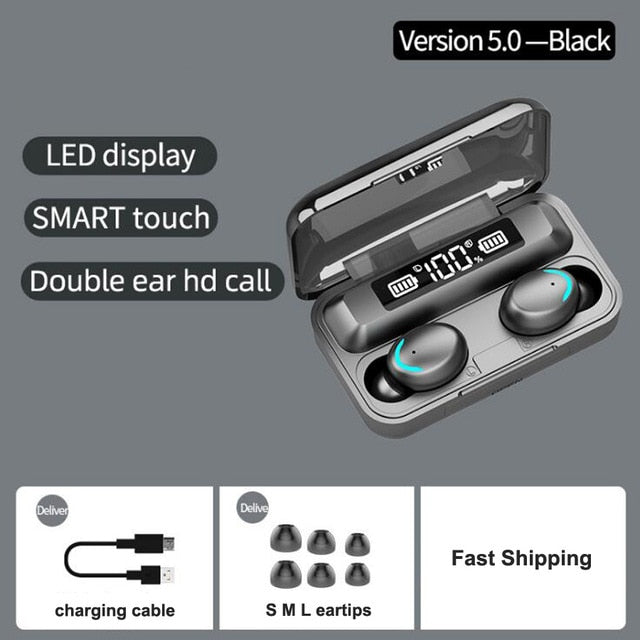 Wireless Bluetooth Earphones Earbuds TWS 8D Stereo Waterproof