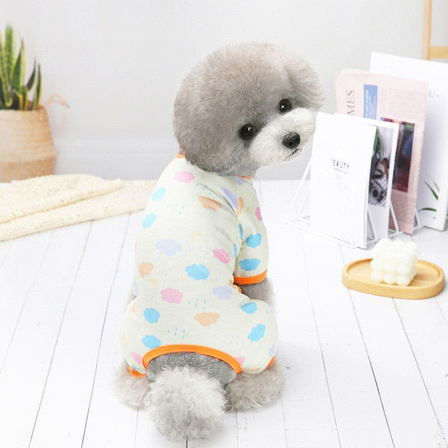 Dog Clothes Full of Clouds Home Clothes, Casual Puppy Clothes, New Summer Products
