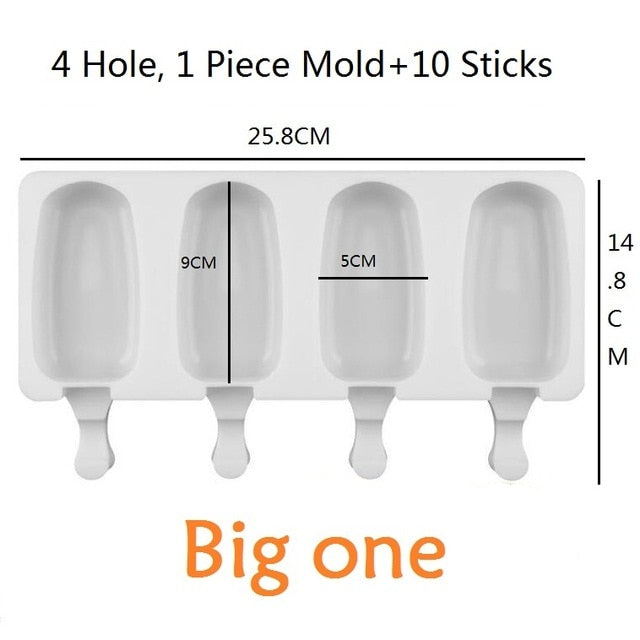 Ice Cream Tray Popsicle Stick - Allforhome 8/4/1 Hole Silicone