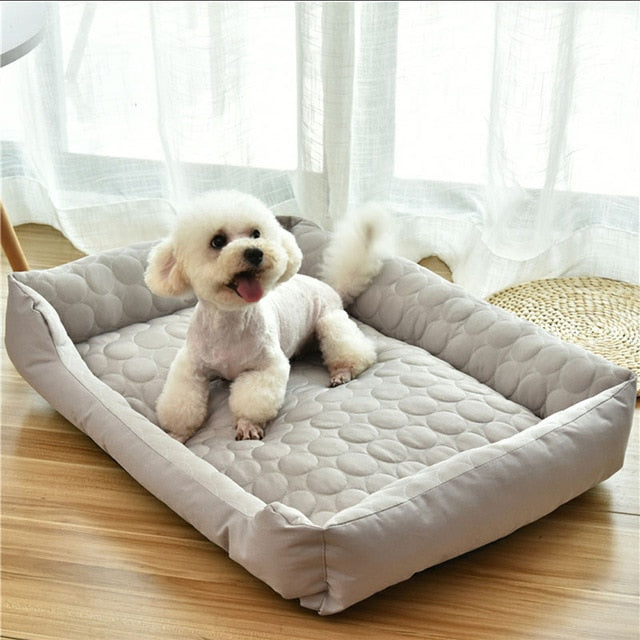 Waterproof Small/Large Pet Dog/Cat Bed Warm Cosy Soft Cooling Mat Pad Summer