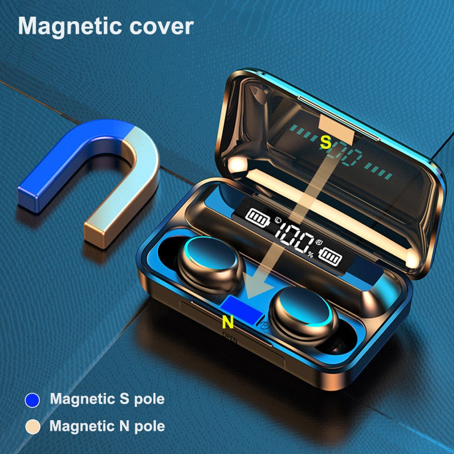 Wireless Bluetooth Earphones Earbuds TWS 8D Stereo Waterproof