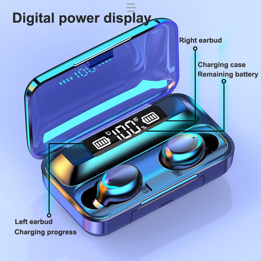 Wireless Bluetooth Earphones Earbuds TWS 8D Stereo Waterproof