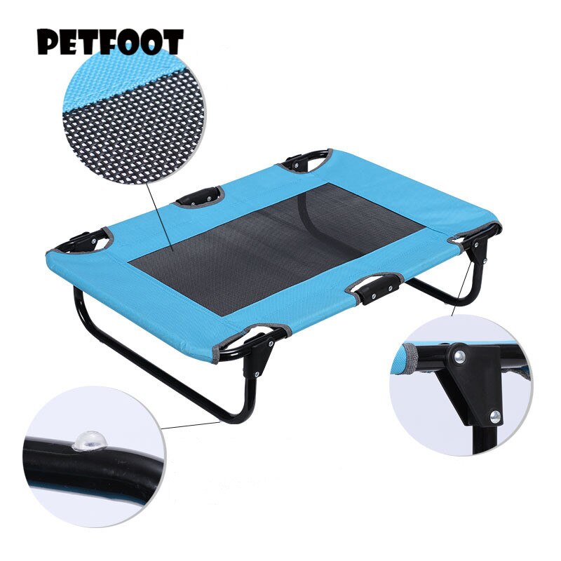 Elevated Dog Bed With Mesh Summer Cool Breathable Pet House Portable Detachable Cat Cot Puppy Sleep Camping Kennel