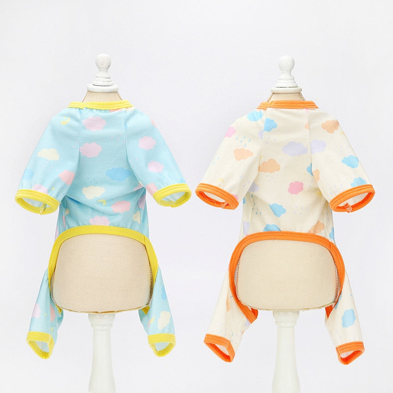 Dog Clothes Full of Clouds Home Clothes, Casual Puppy Clothes, New Summer Products
