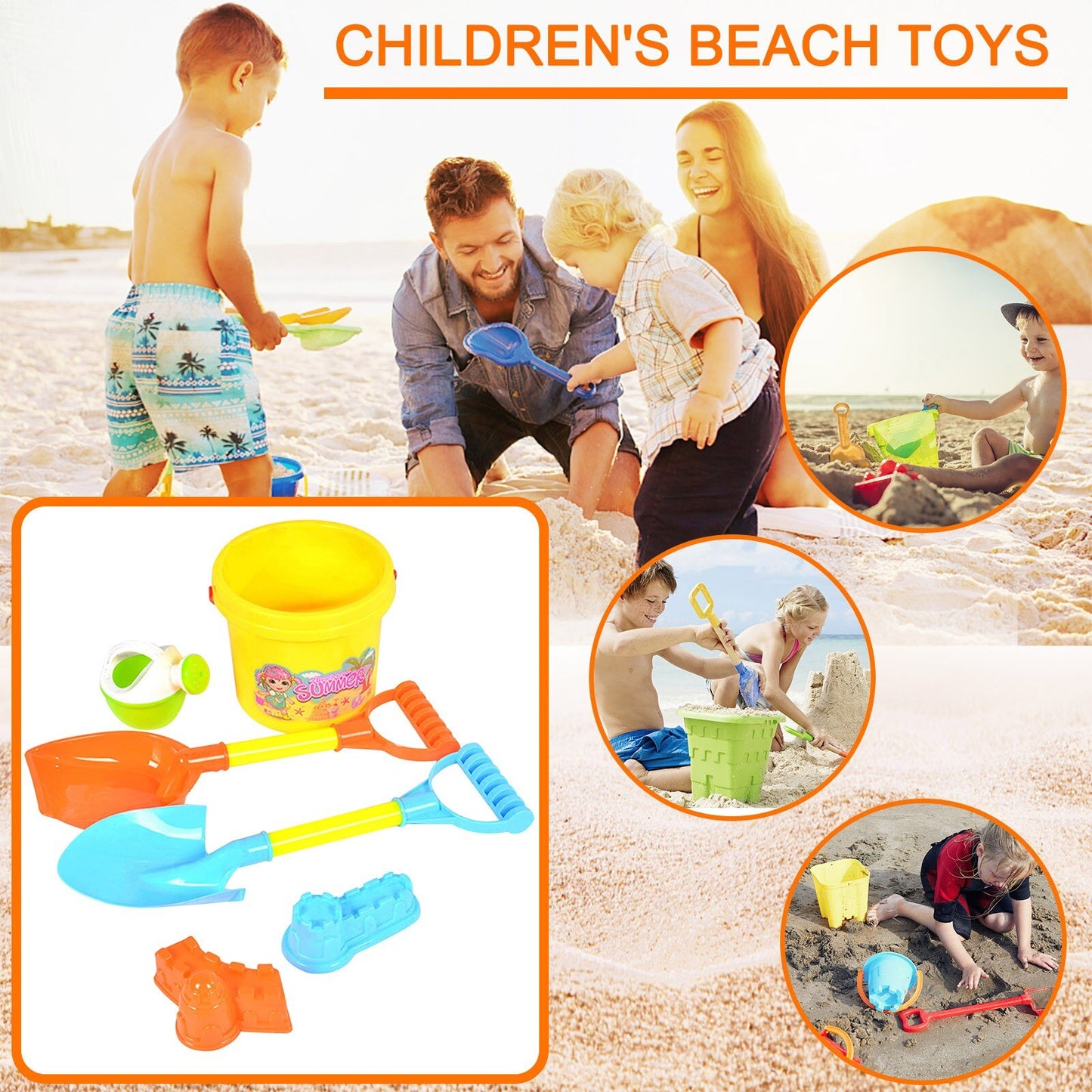 6 Piece Beach/Bath Toy For Kids/Children