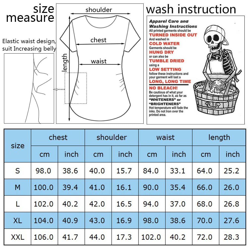Baby Loading Pregnant Woman Printed T Shirt Maternity Short Sleeve Announcement Mom Clothes