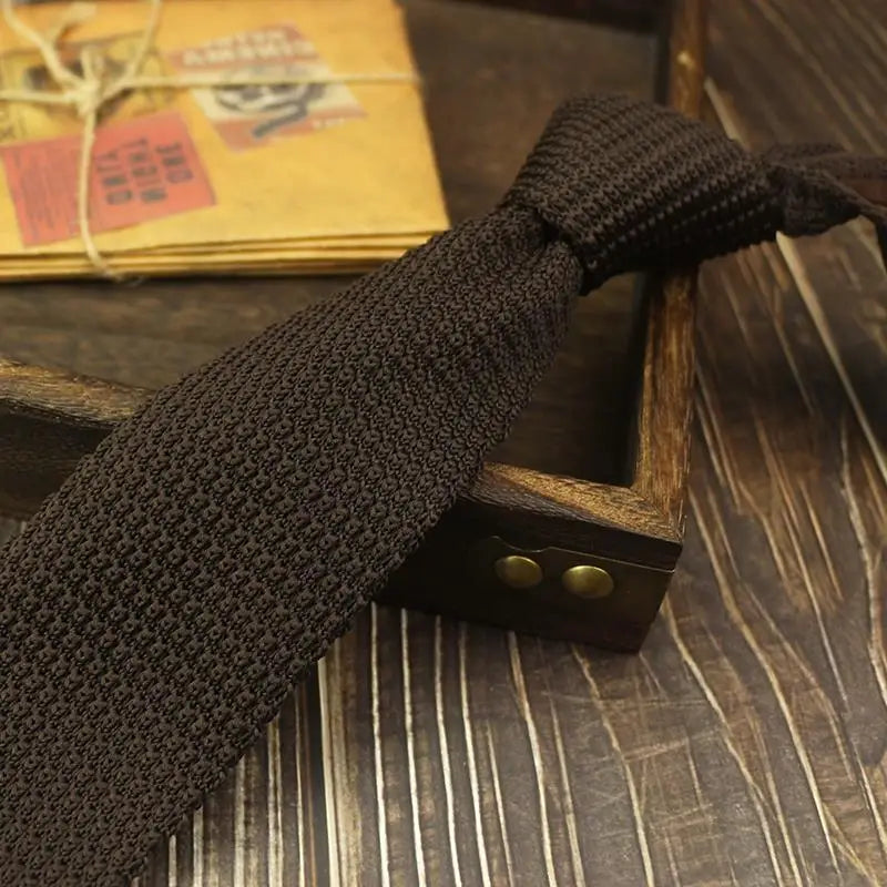 New Style Gradient Fashion Men's Solid Colourful Tie Knitted Ties Necktie Normal Slim Classic Woven Cravate Narrow Neckties