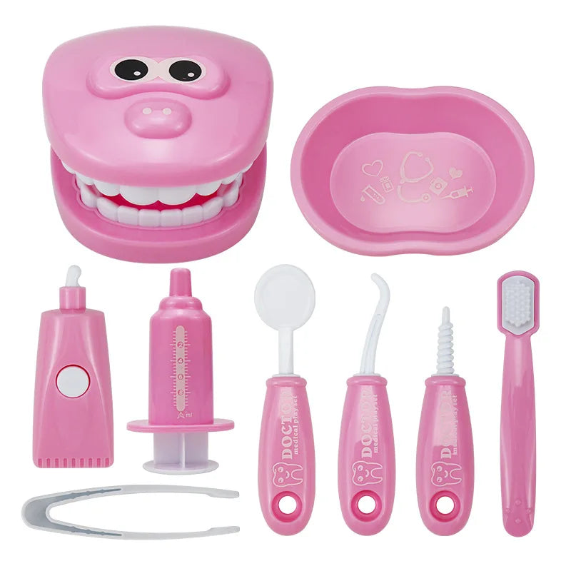 Children Montessori Toys Parent-child Interaction For Girl Boy Dentist Check Teeth Model Doctors Role Play Baby Kid Learning Toy