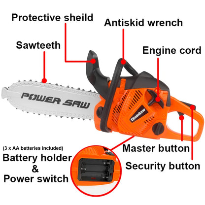 Toy Chainsaw Kids Toy Tools for Children Tools Electric Power Chainsaws for Tool Bench Boys Gift Pretend Play Saw with Sound