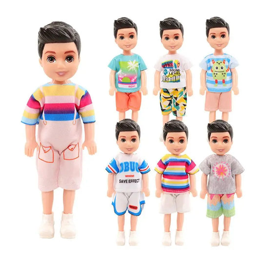 Fashion Wear Kids Toys Doll Clothes Mini Dress Dad Mom Baby Family Outfit Accessories For Dolls DIY Birthday Gift