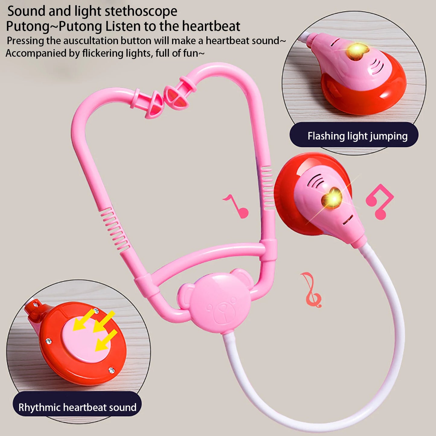 Children's doctor toy set, toolbox, medical play, neglecting injections, stethoscope, etc., medical tool toys