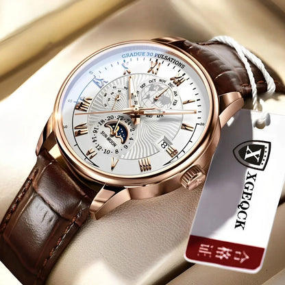 Men Watch Fashion Top Luxury Sport Men's Wristwatch Waterproof Luminous Leather Date Quartz Watches Man clock