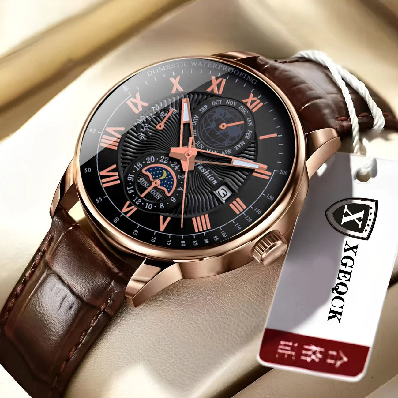 Men Watch Fashion Top Luxury Sport Men's Wristwatch Waterproof Luminous Leather Date Quartz Watches Man clock
