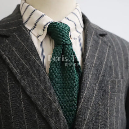 Men's Knitted Tie Solid Colourful Tie Skinny Narrow Slim Knit Warm Neck Gifts For Men Classic Woven Designer Daily Wear Cravat