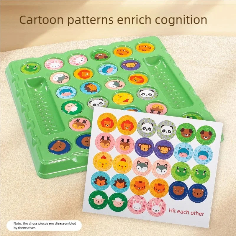 Toys Can Be Played with by Both Boys and Girls, Flip-Flop Chess Toy, Matching Pairs, Two-Player Battle, Animal Memory Explosion Interactive Game, Suitable for Christmas, Spring Festival, New Year's Day, Birthdays, Suitable fo