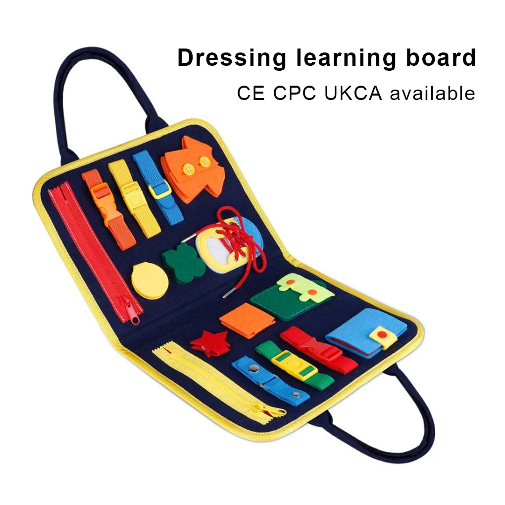 Busy Board Montessori Toys for Toddlers Sensory Toy Preschool Learning Educational Travel Activities For Boys Fine Motor Skills