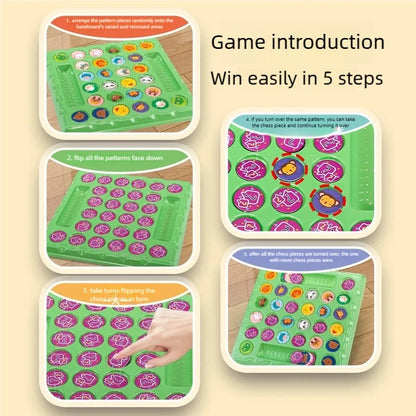 Toys Can Be Played with by Both Boys and Girls, Flip-Flop Chess Toy, Matching Pairs, Two-Player Battle, Animal Memory Explosion Interactive Game, Suitable for Christmas, Spring Festival, New Year's Day, Birthdays, Suitable fo