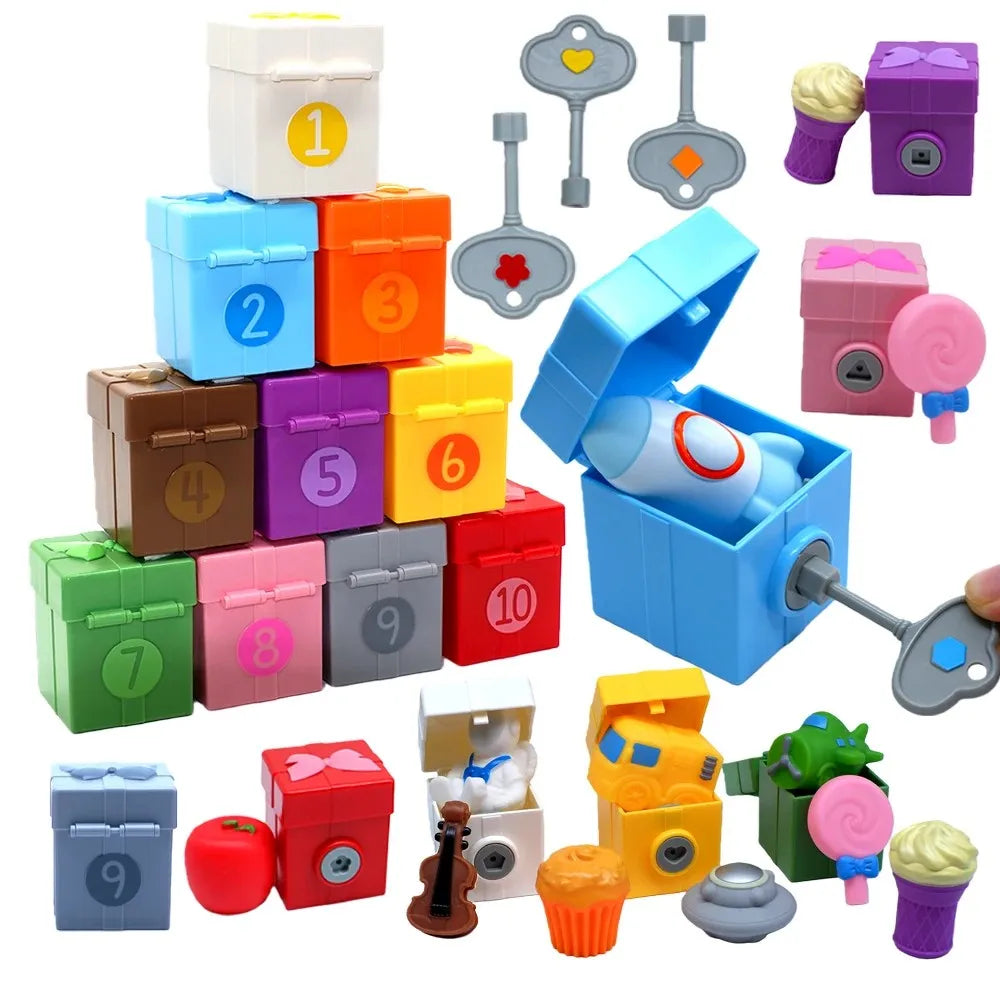 Toddler Learning Toys Montessori Train Set with Farm Animals Counting Sorting Toys Fine Motor Finger Puppets Games For Gifts