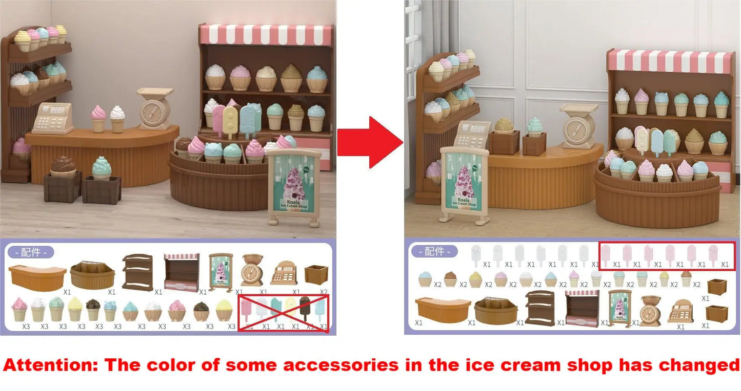 mini supermarket shopping games dollhouse furniture accessories Intellectual education toys for kid family interaction toys