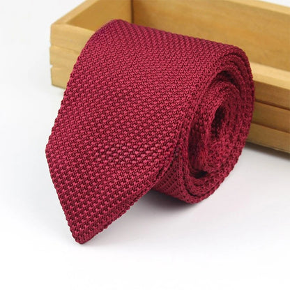 New Style Gradient Fashion Men's Solid Colourful Tie Knitted Ties Necktie Normal Slim Classic Woven Cravate Narrow Neckties