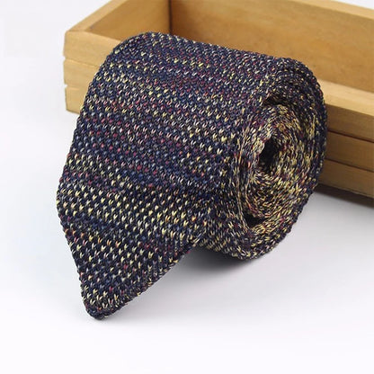 New Style Gradient Fashion Men's Solid Colourful Tie Knitted Ties Necktie Normal Slim Classic Woven Cravate Narrow Neckties