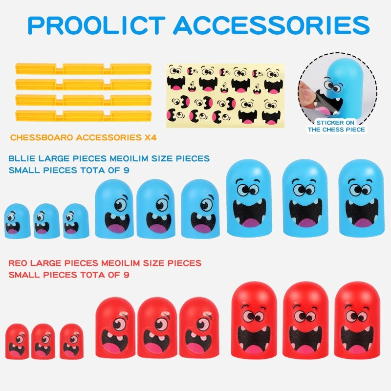 Tic Tac Toe Game Children Fun Table Board Intelligence Montessori Games Intellectual Parent-child Interaction for Children Toys