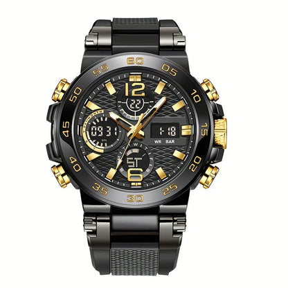 New Watches For Men Waterproof Clock Alarm Reloj Hombre LCD Dual Display Wristwatch Quartz Sports Mens Watch