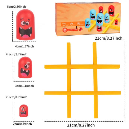 Tic Tac Toe Game Children Fun Table Board Intelligence Montessori Games Intellectual Parent-child Interaction for Children Toys