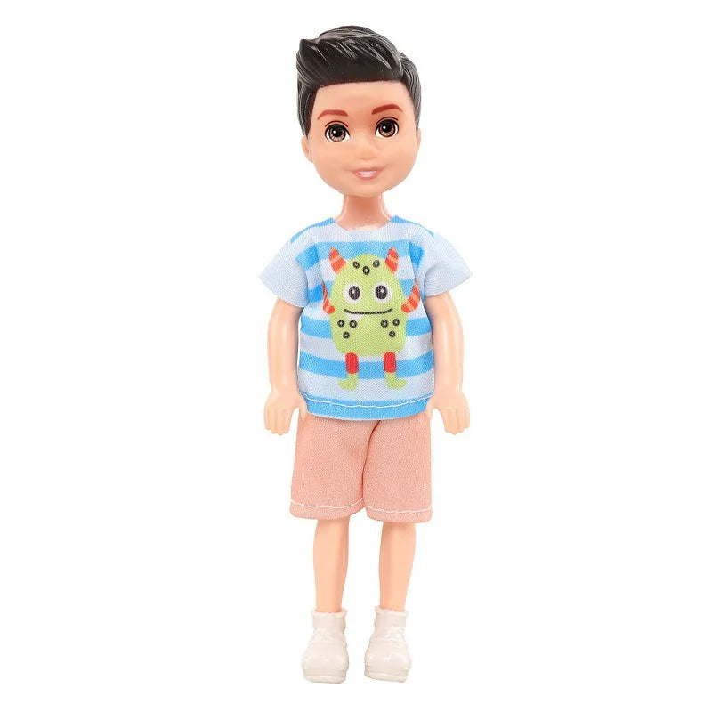 Fashion Wear Kids Toys Doll Clothes Mini Dress Dad Mom Baby Family Outfit Accessories For Dolls DIY Birthday Gift