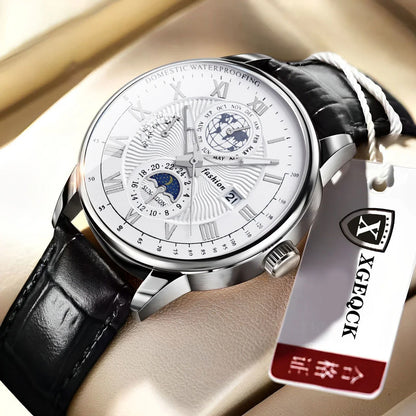 Men Watch Fashion Top Luxury Sport Men's Wristwatch Waterproof Luminous Leather Date Quartz Watches Man clock