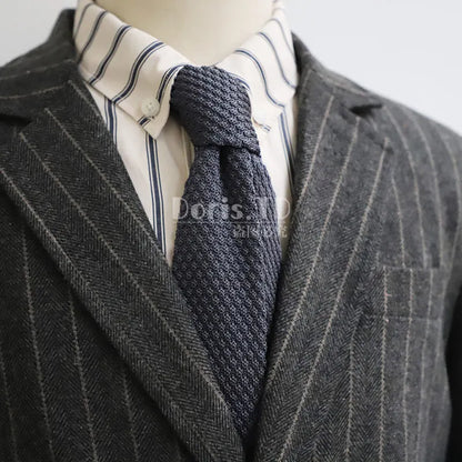 Men's Knitted Tie Solid Colourful Tie Skinny Narrow Slim Knit Warm Neck Gifts For Men Classic Woven Designer Daily Wear Cravat