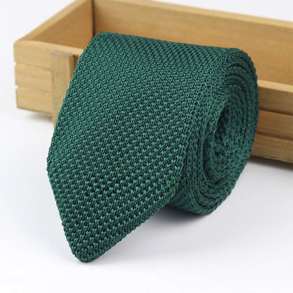 New Style Gradient Fashion Men's Solid Colourful Tie Knitted Ties Necktie Normal Slim Classic Woven Cravate Narrow Neckties