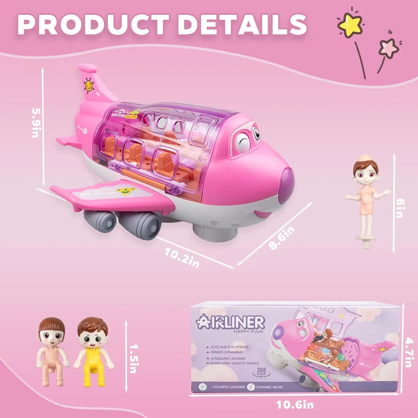 Children's toys: Electric airplane toys/car airplane models/Lights and music - boys' and girls' transportation toys, Christmas