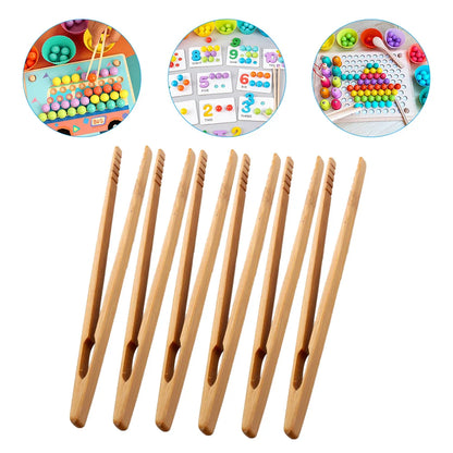 6 Pcs Electrical Tools Wooden Tweezers Toddler Children's Toys Small Tongs Playthings Kids Educational