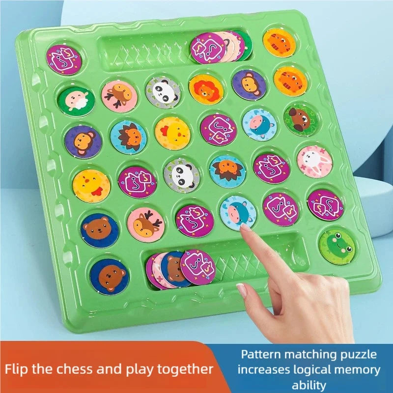 Toys Can Be Played with by Both Boys and Girls, Flip-Flop Chess Toy, Matching Pairs, Two-Player Battle, Animal Memory Explosion Interactive Game, Suitable for Christmas, Spring Festival, New Year's Day, Birthdays, Suitable fo