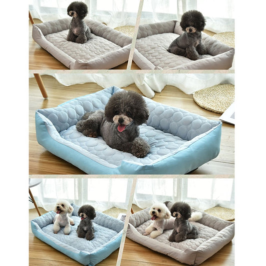 Waterproof Small/Large Pet Dog/Cat Bed Warm Cosy Soft Cooling Mat Pad Summer