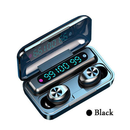 Touch Wireless Bluetooth Earphones Earbuds Power Display F9