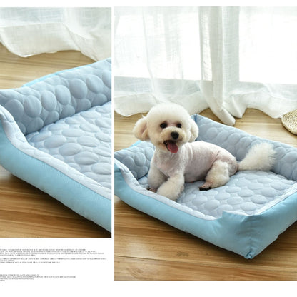 Waterproof Small/Large Pet Dog/Cat Bed Warm Cosy Soft Cooling Mat Pad Summer