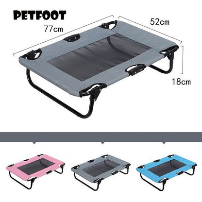 Elevated Dog Bed With Mesh Summer Cool Breathable Pet House Portable Detachable Cat Cot Puppy Sleep Camping Kennel