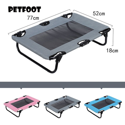 Elevated Dog Bed With Mesh Summer Cool Breathable Pet House Portable Detachable Cat Cot Puppy Sleep Camping Kennel
