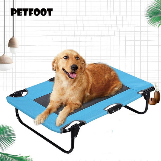 Elevated Dog Bed With Mesh Summer Cool Breathable Pet House Portable Detachable Cat Cot Puppy Sleep Camping Kennel