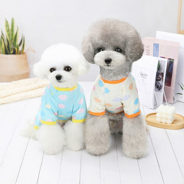 Dog Clothes Full of Clouds Home Clothes, Casual Puppy Clothes, New Summer Products