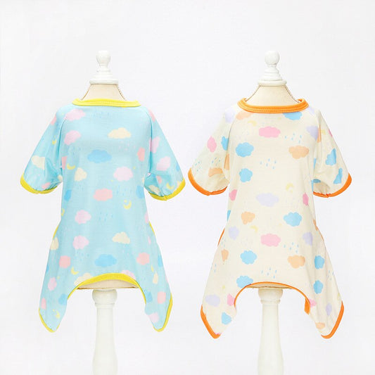 Dog Clothes Full of Clouds Home Clothes, Casual Puppy Clothes, New Summer Products